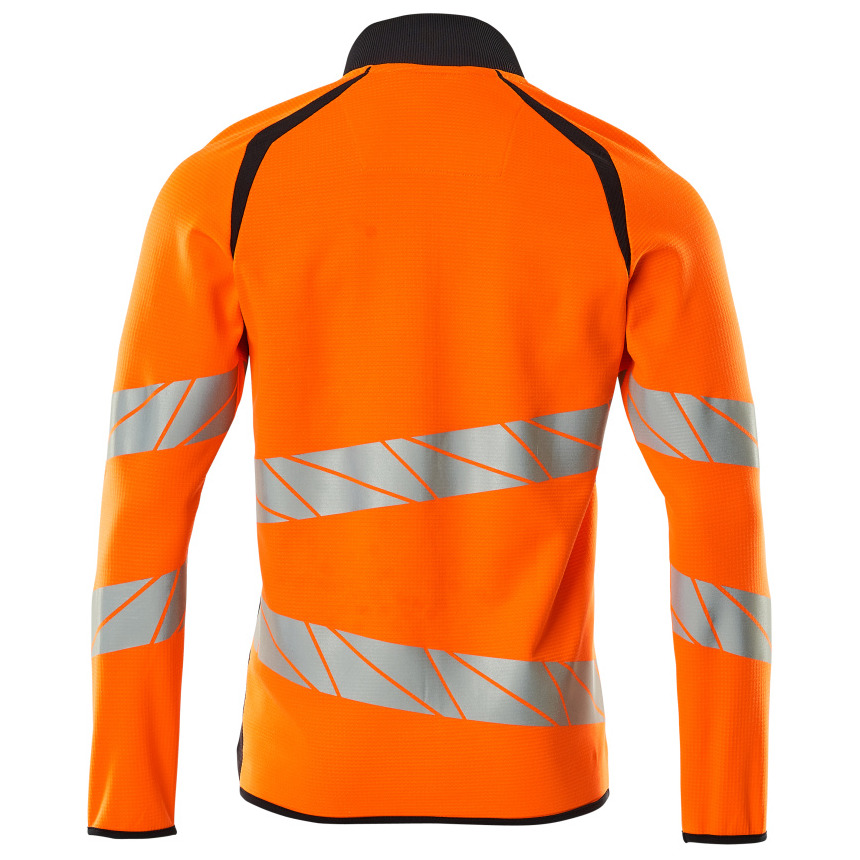 Sweatshirt mit Reißverschluss,modern Fit Sweatshirt mit Reißverschluss Größe XS, hi-vis orange/schwarzblau Produktbild img4 L
