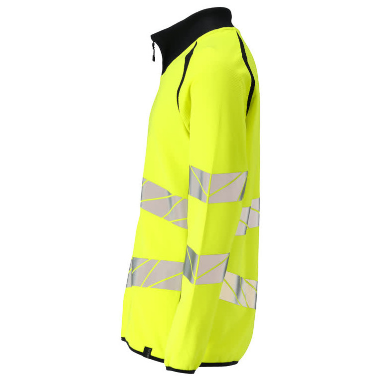 Sweatshirt mit Reißverschluss,modern Fit Sweatshirt mit Reißverschluss Größe XL, hi-vis gelb/schwarzblau Produktbild img3 L