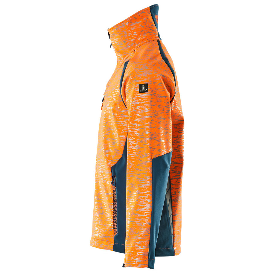 Soft Shell Jacke mit Reflexeffekte Soft Shell Jacke Größe S, hi-vis orange/dunkelpetroleum Produktbild img3 L