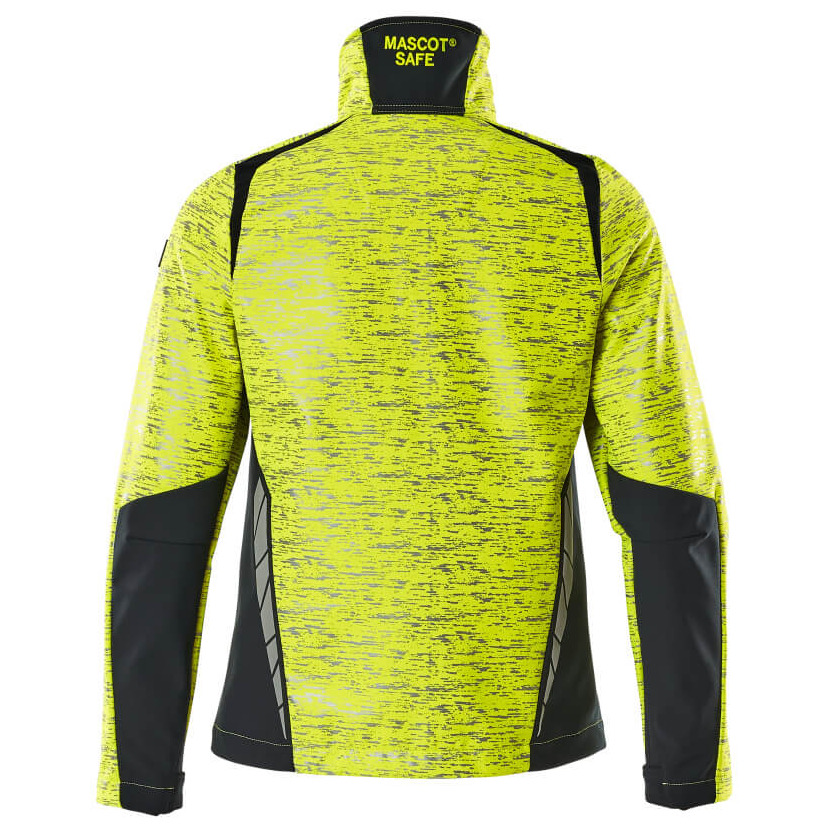 Soft Shell Jacke, Reflexeffekte, Damen Soft Shell Jacke Größe L, hi-vis gelb/schwarzblau Produktbild img4 L