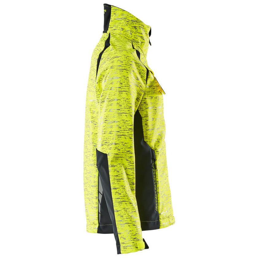 Soft Shell Jacke, Reflexeffekte, Damen Soft Shell Jacke Größe L, hi-vis gelb/schwarzblau Produktbild img5 L