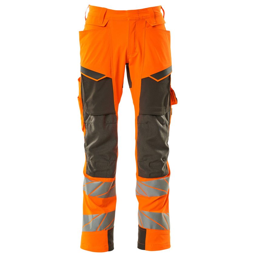 Hose mit Knietaschen, ULTIMATE STRETCH Hose Größe 76C48, hi-vis orange/dunkelanthrazit Produktbild img1 L