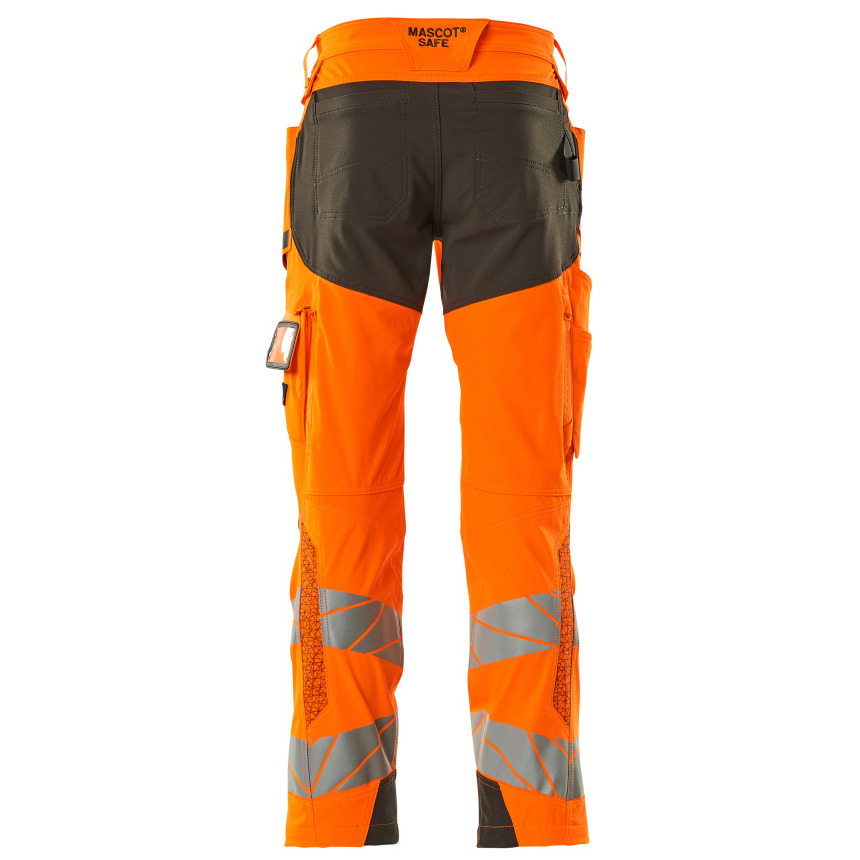 Hose mit Knietaschen, ULTIMATE STRETCH Hose Größe 76C48, hi-vis orange/dunkelanthrazit Produktbild img4 L