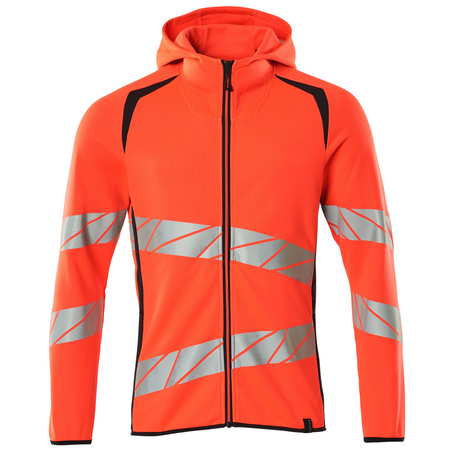Sweatshirt mit Kapuze, moderne Passform Kapuzensweatshirt Größe 5XL, Hi-vis rot/schwarzblau Produktbild img1 L