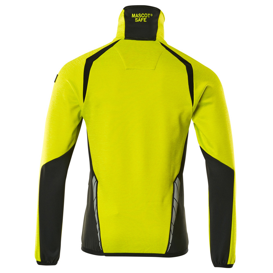 Fleecepullover mit kurzem Reißverschluss Microfleecejacke Größe 5XL, hi-vis gelb/schwarz Produktbild img4 L