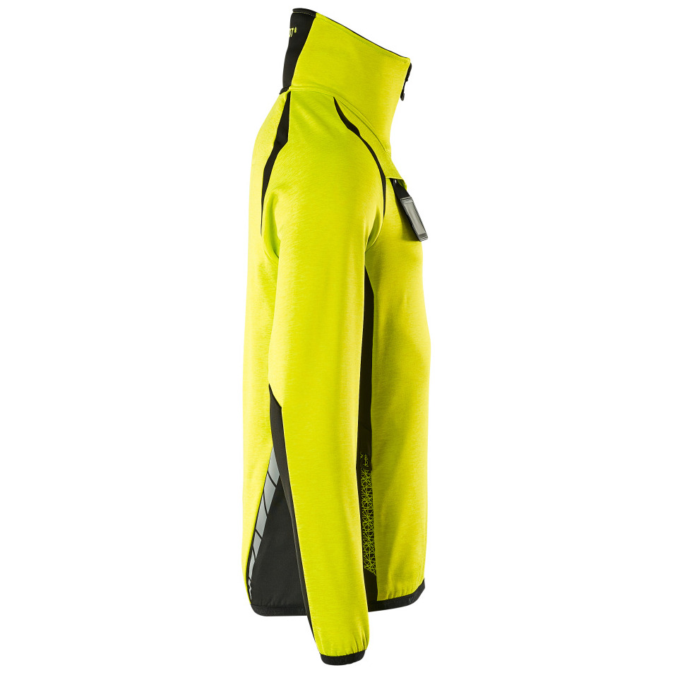 Fleecepullover mit kurzem Reißverschluss Microfleecejacke Größe 5XL, hi-vis gelb/schwarz Produktbild img5 L
