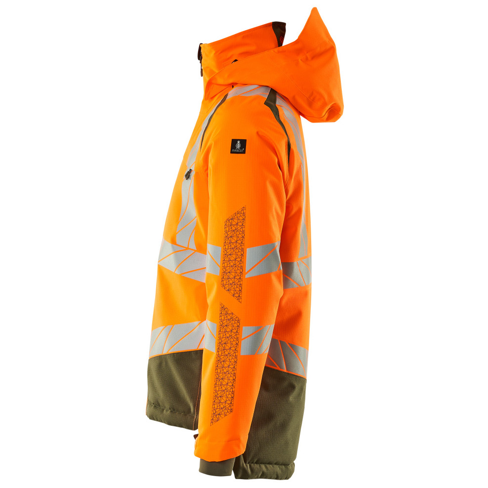 Winterjacke mit CLIMASCOT®-Futter Winterjacke Größe M, hi-vis orange/moosgrün Produktbild img3 L