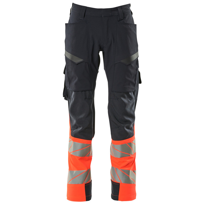 Hose, Schenkeltaschen, ULTIMATE STRETCH Hose Größe 90C47, schwarzblau/hi-vis rot Produktbild img1 L