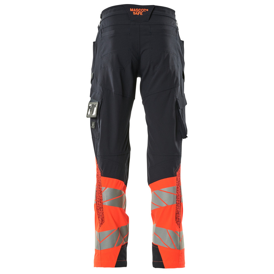 Hose, Schenkeltaschen, ULTIMATE STRETCH Hose Größe 90C47, schwarzblau/hi-vis rot Produktbild img4 L