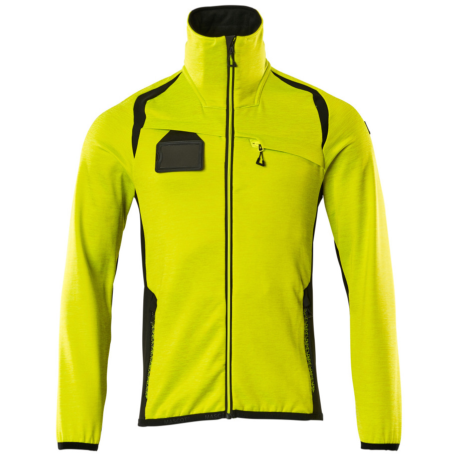 Fleecepullover mit Reißverschluss Microfleecejacke Größe 2XL, hi-vis gelb/schwarz Produktbild img1 L