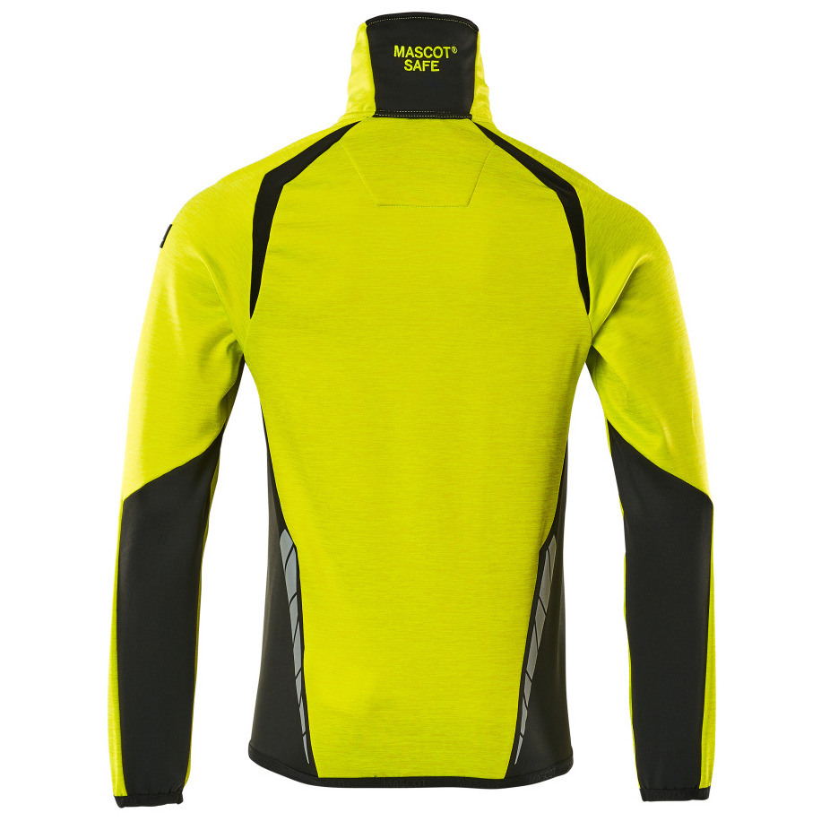 Fleecepullover mit Reißverschluss Microfleecejacke Größe 2XL, hi-vis gelb/schwarz Produktbild img4 L