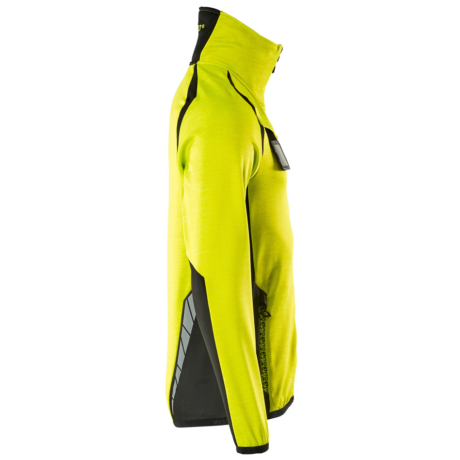 Fleecepullover mit Reißverschluss Microfleecejacke Größe 2XL, hi-vis gelb/schwarz Produktbild img5 L