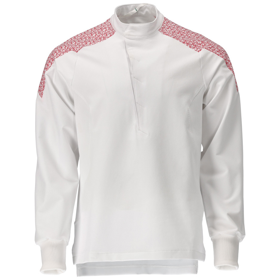 Schlupfkasack, ULTIMATE STRETCH Schlupfskasack Größe 6XL, weiss/verkehrsrot Produktbild img1 L