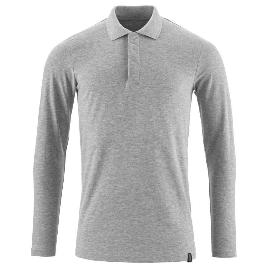 Polo-Shirt, Langarm, ProWash® Polo-shirt Größe 2XLONE, grau-meliert Produktbild img1 L