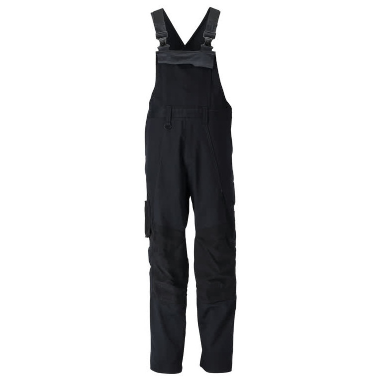 Latzhose, Knietaschen, Stretch,Baumwolle Latzhose Größe 76C54, schwarz Produktbild img1 L
