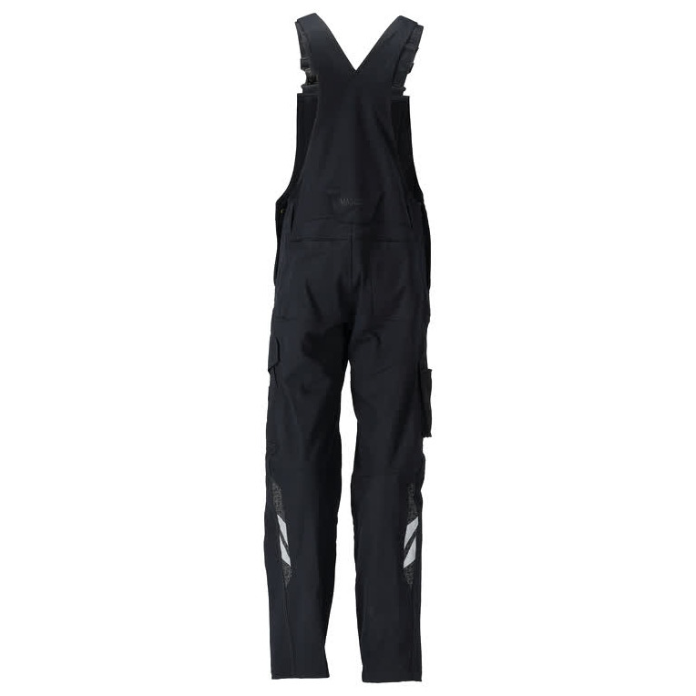 Latzhose, Knietaschen, Stretch,Baumwolle Latzhose Größe 76C54, schwarz Produktbild img4 L