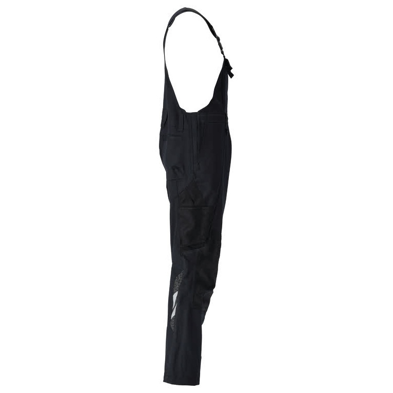 Latzhose, Knietaschen, Stretch,Baumwolle Latzhose Größe 76C54, schwarz Produktbild img5 L