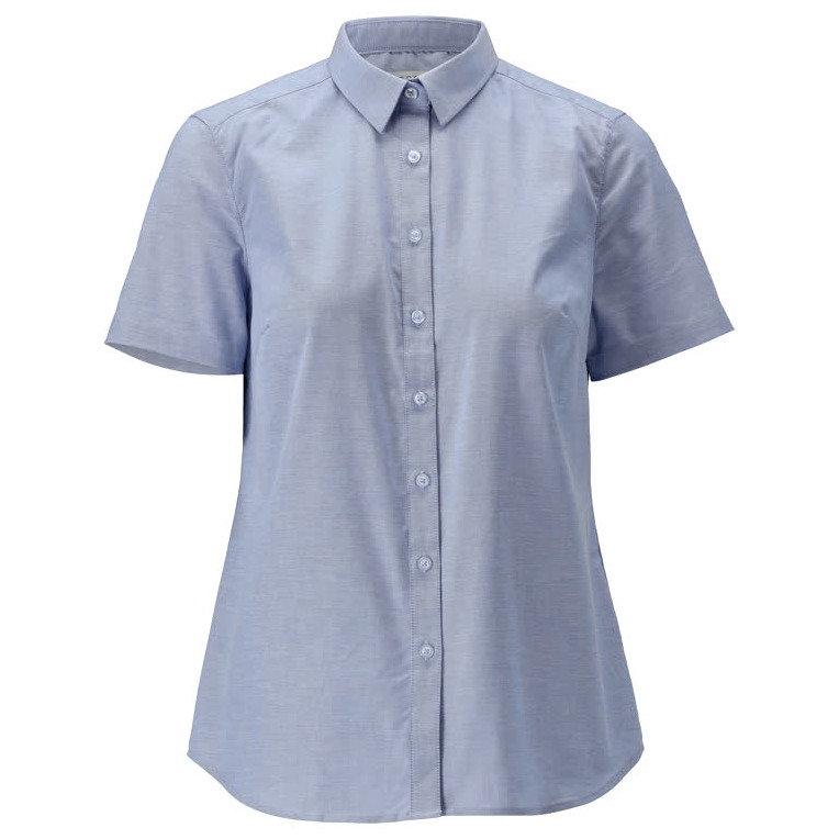 Hemd, Kurzarm, klassische Damen, Stretch Damenbluse Größe 38, hellblau Produktbild img1 L
