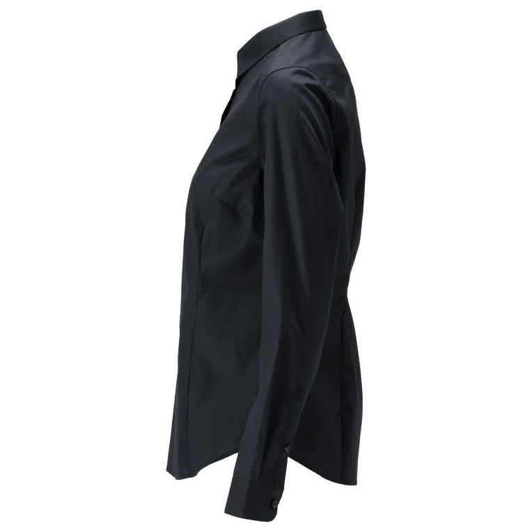 Hemd, moderne Damenpassform Damenbluse vollschwarz Produktbild img3 L