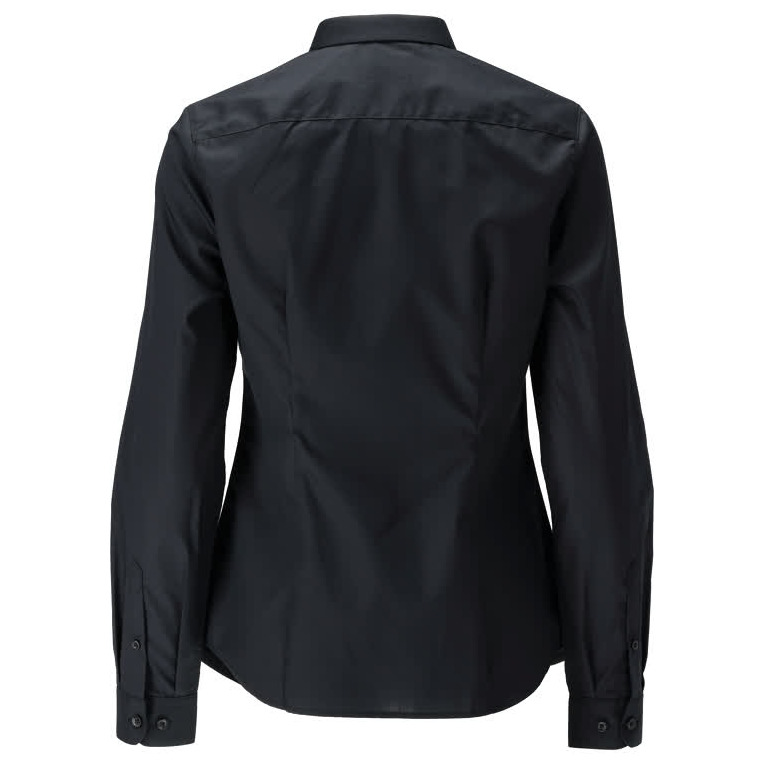 Hemd, moderne Damenpassform Damenbluse vollschwarz Produktbild img4 L