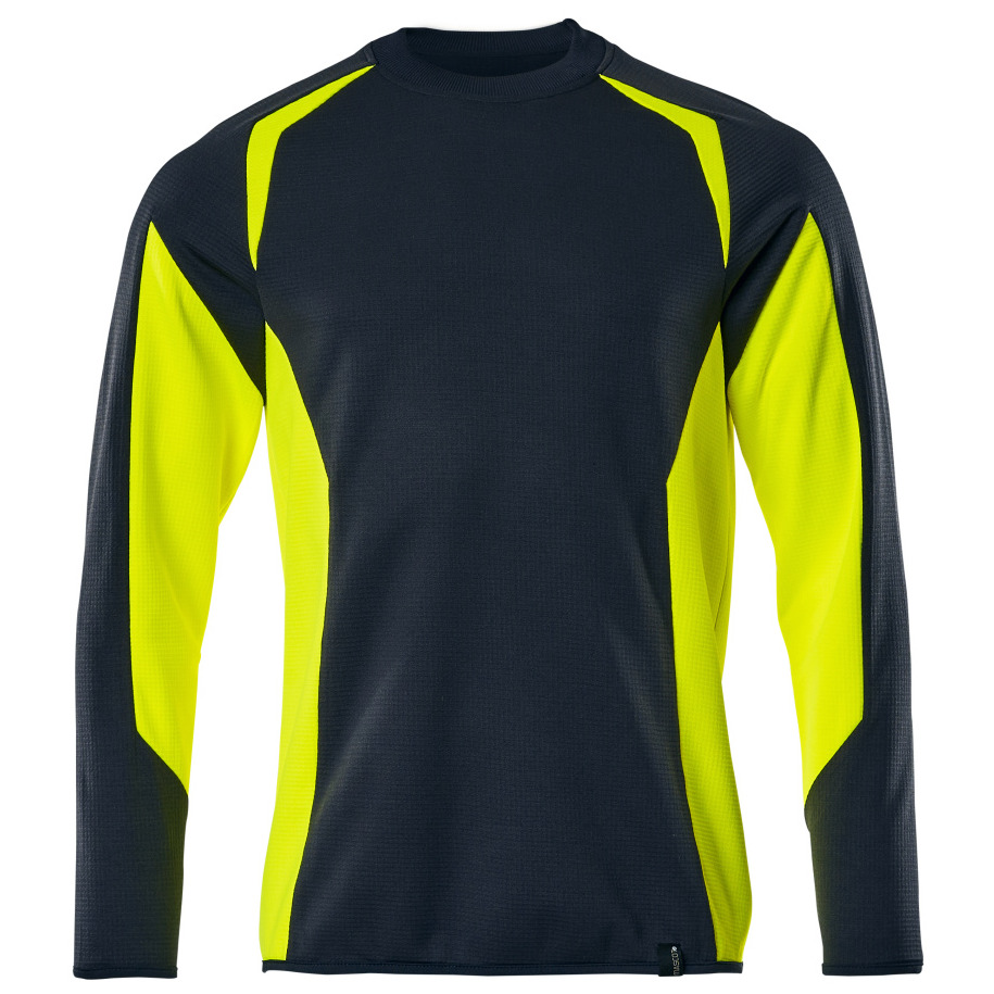 Sweatshirt, moderne Passform Sweatshirt Größe M, schwarzblau/hi-vis gelb Produktbild img1 L