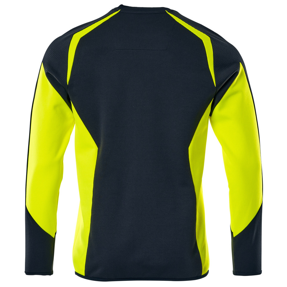 Sweatshirt, moderne Passform Sweatshirt Größe M, schwarzblau/hi-vis gelb Produktbild img4 L