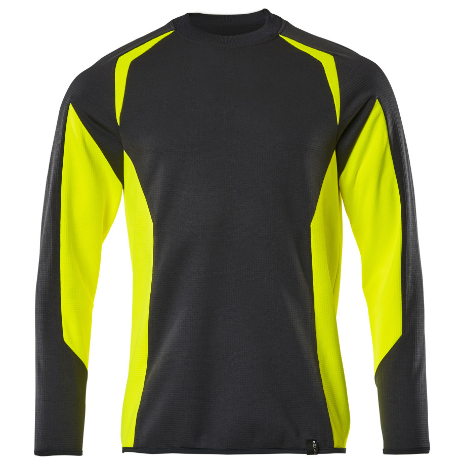 Sweatshirt, moderne Passform Sweatshirt Größe S, schwarz/hi-vis gelb Produktbild img1 L