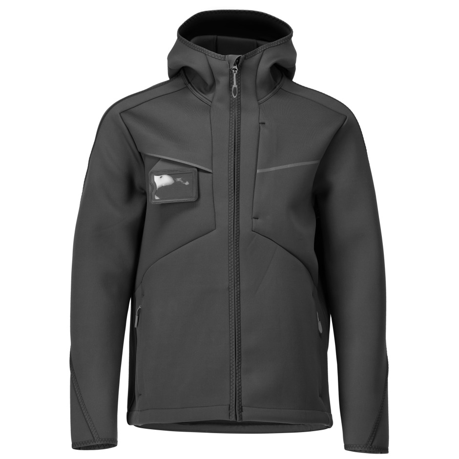 Soft Shell Jacke,Kapuze,moderne Passform Soft Shell Jacke Größe L, schwarz Produktbild img1 L