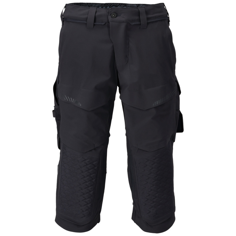 Dreiviertel-Hose, Knietaschen, Stretch Handwerker-Dreiviertel-Hose Größe C50, schwarzblau Produktbild img1 L