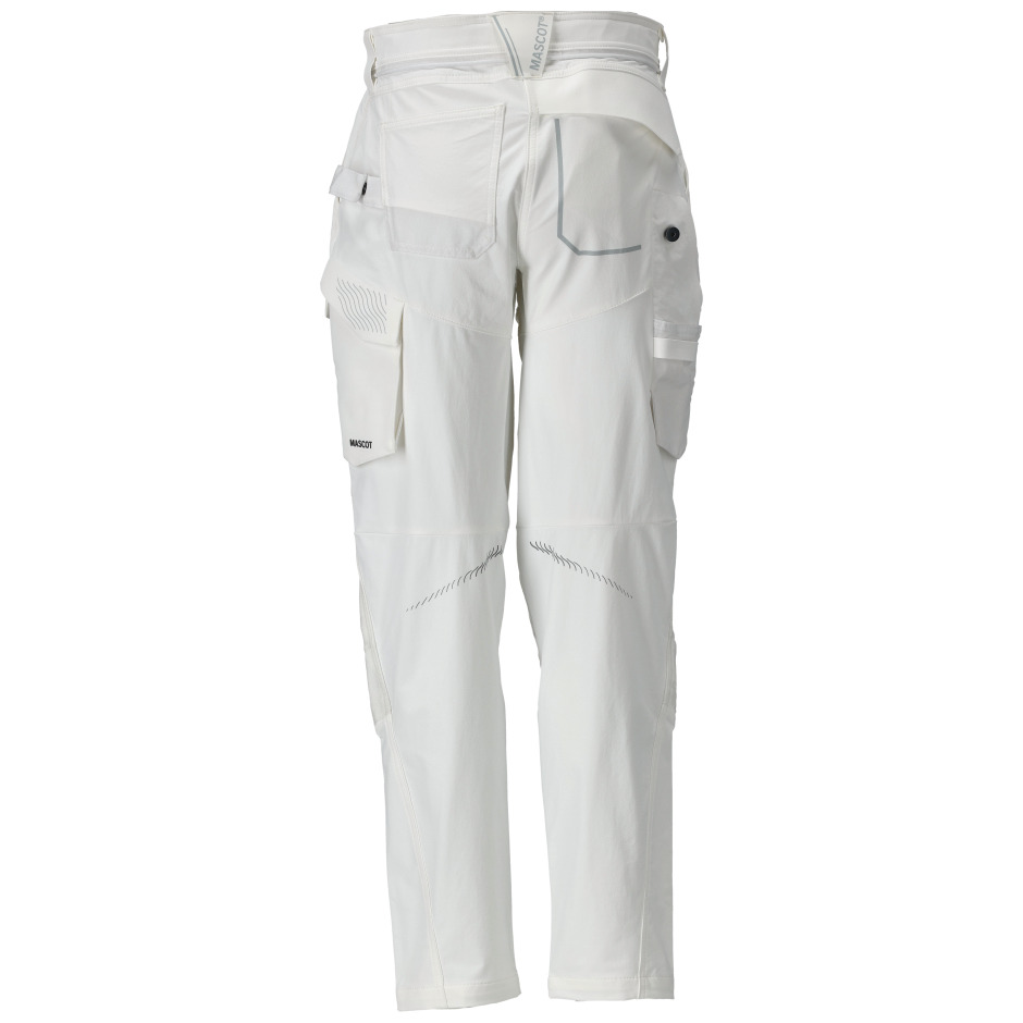 Hose mit Knietaschen, Damen Hose Größe 82C40, weiss Produktbild img4 L