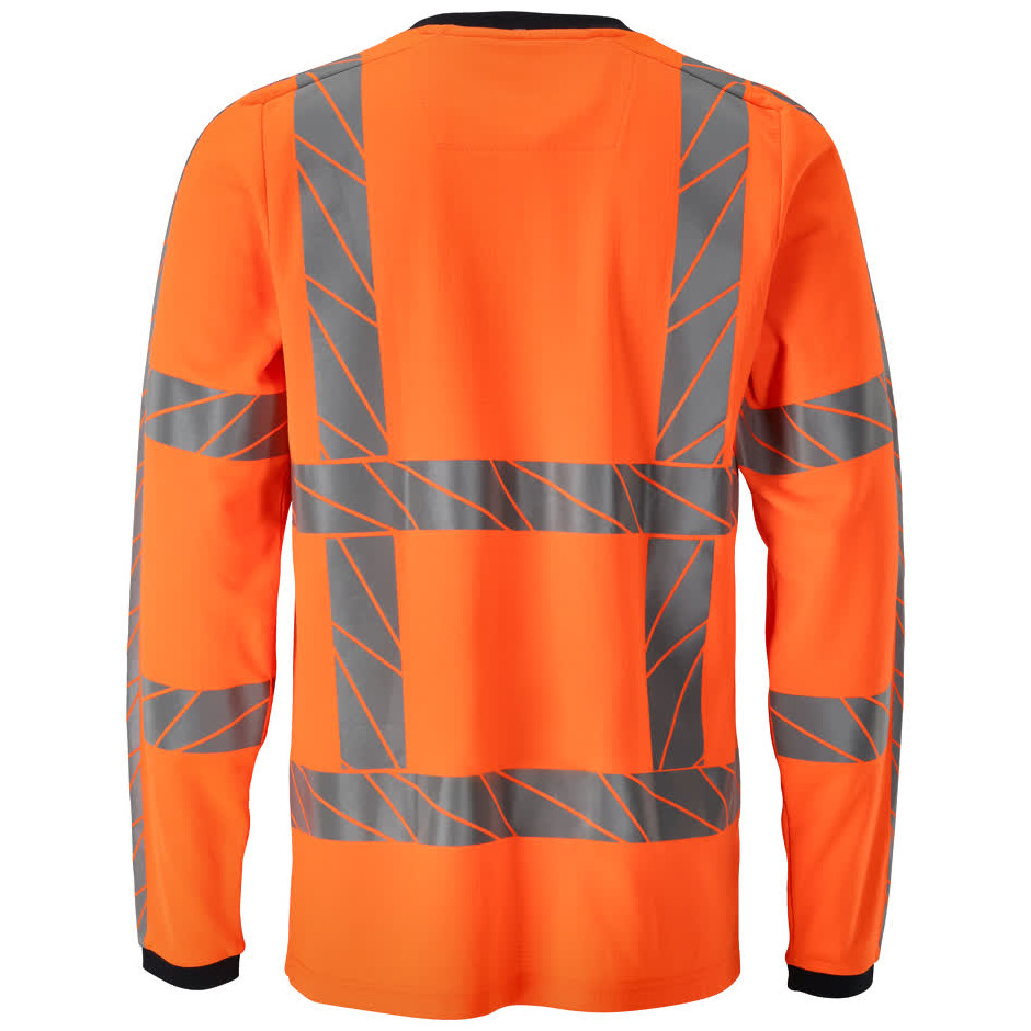 T-Shirt, Langarm, moderne Passform T-shirt Größe 4XL, hi-vis orange Produktbild img4 L