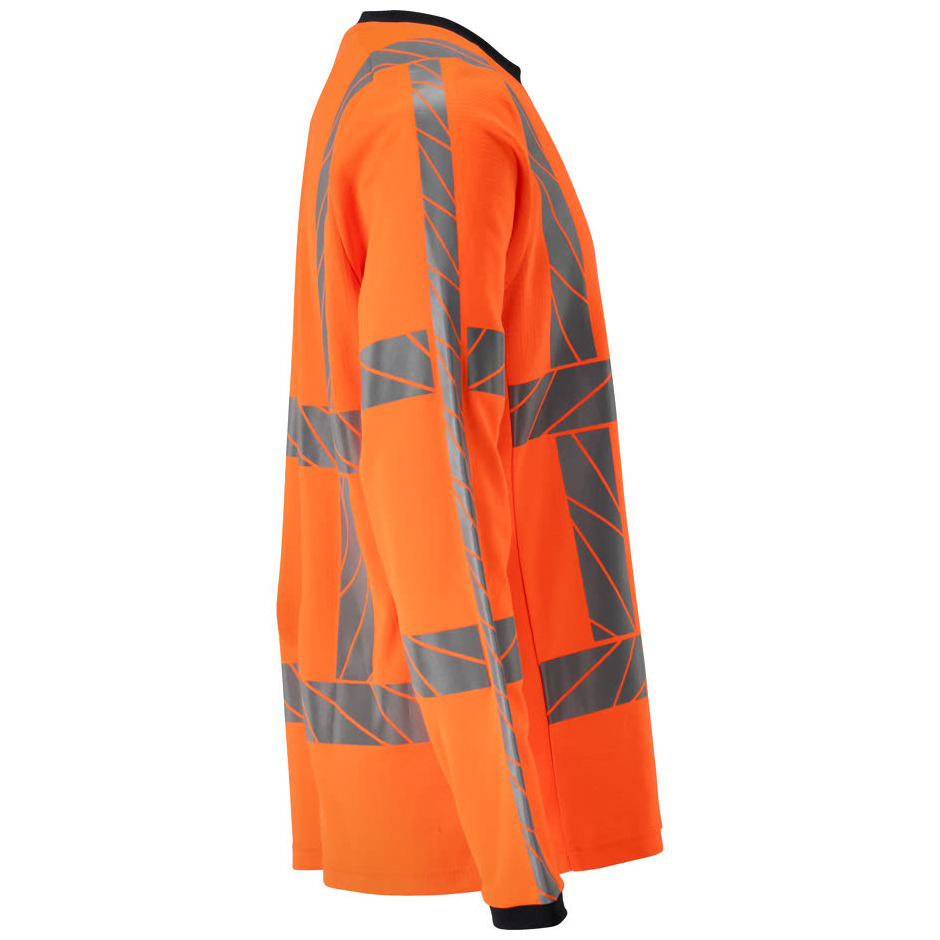 T-Shirt, Langarm, moderne Passform T-shirt Größe 4XL, hi-vis orange Produktbild img5 L
