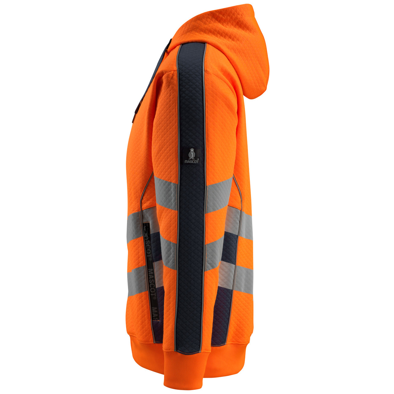 MASCOT® Corby Kapuzensweatshirt Größe M, hi-vis orange/schwarzblau Produktbild img3 L