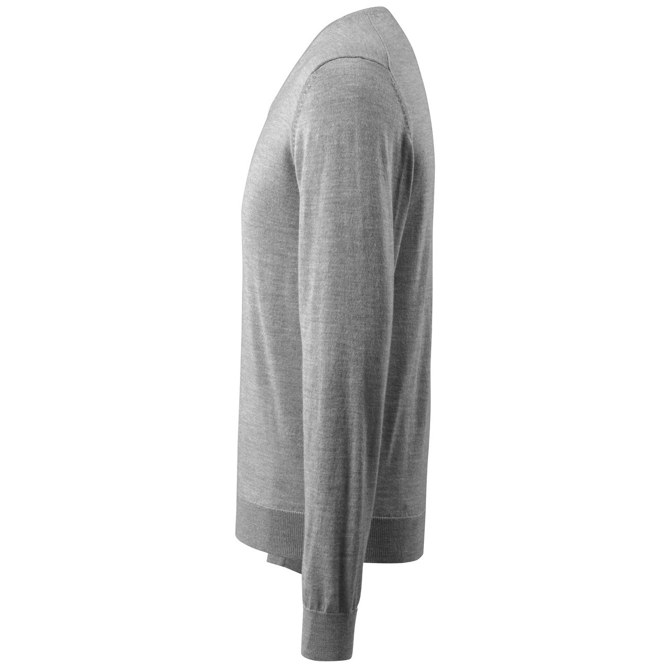 Strickpullover V-Ausschnitt, Merinowolle Strickpullover Größe 3XL, grau-meliert Produktbild img3 L