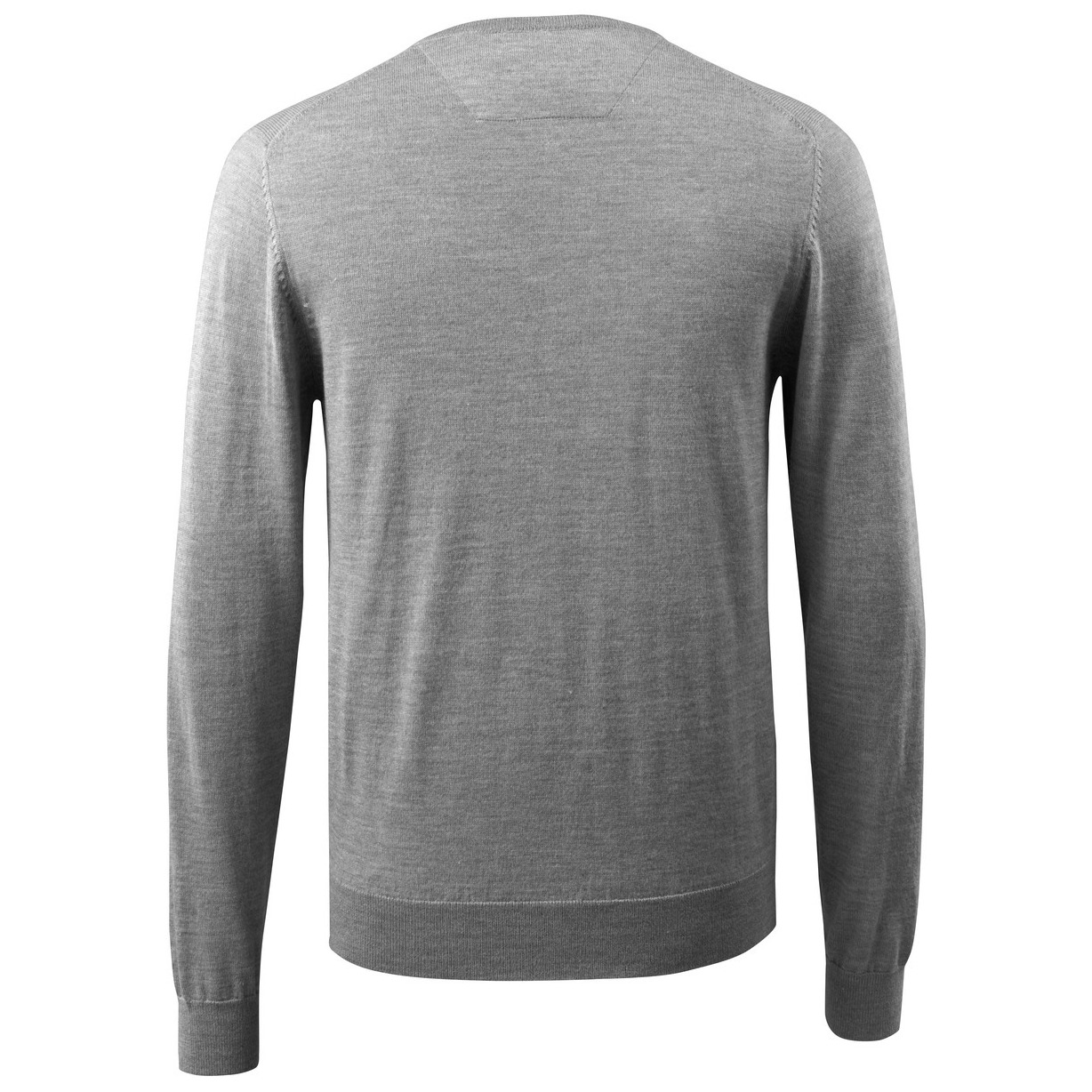 Strickpullover V-Ausschnitt, Merinowolle Strickpullover Größe 3XL, grau-meliert Produktbild img4 L