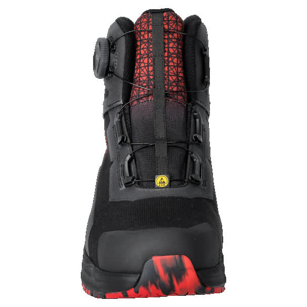 Sicherheitsstiefel S3S, BOA® Fit System Sicherheitsstiefelette S3S schwarz/verkehrsrot Produktbild img3 L