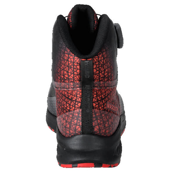 Sicherheitsstiefel S3S, BOA® Fit System Sicherheitsstiefelette S3S schwarz/verkehrsrot Produktbild img5 L