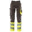 MASCOT® Leeds Hose Größe 82C52, dunkelanthrazit/hi-vis gelb Produktbild img1 S