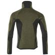 Fleecepullover mit Reißverschluss Microfleecejacke Größe XL, mossgrün/schwarz Produktbild img4 S