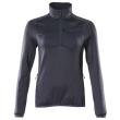 Fleecepullover mit kurzem Zipper, Damen Microfleecejacke Größe L, schwarzblau Produktbild img1 S