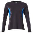 T-Shirt, Langarm, Damen T-shirt Größe 5XLONE, schwarzblau/azurblau Produktbild img1 S