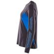 T-Shirt, Langarm, Damen T-shirt Größe 5XLONE, schwarzblau/azurblau Produktbild img3 S
