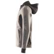 Sweatshirt mit Kapuze, moderne Passform Sweatshirt mit Reißverschluss Größe 4XLONE, dunkelanthrazit/schwarz Produktbild img3 S