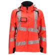 Hard Shell Jacke, Damen, leichtem Futter Jacke Größe XL, Hi-vis rot/schwarzblau Produktbild img1 S