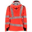 Hard Shell Jacke, Damen, leichtem Futter Jacke Größe XL, Hi-vis rot/schwarzblau Produktbild img4 S
