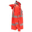 Hard Shell Jacke, Damen, leichtem Futter Jacke Größe XL, Hi-vis rot/schwarzblau Produktbild img5 S