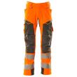 Hose mt Knietaschen, ULTIMATE STRETCH Hose Größe 82C46, hi-vis orange/dunkelanthrazit Produktbild img1 S