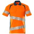 Polo-Shirt, moderne Passform Polo-shirt Größe 4XLONE, hi-vis orange/dunkelpetroleum Produktbild img1 S