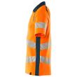 Polo-Shirt, moderne Passform Polo-shirt Größe 4XLONE, hi-vis orange/dunkelpetroleum Produktbild img3 S