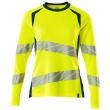 T-Shirt, Langarm, Damenpassform T-shirt Größe 4XLONE, hi-vis gelb/dunkelpetroleum Produktbild img1 S